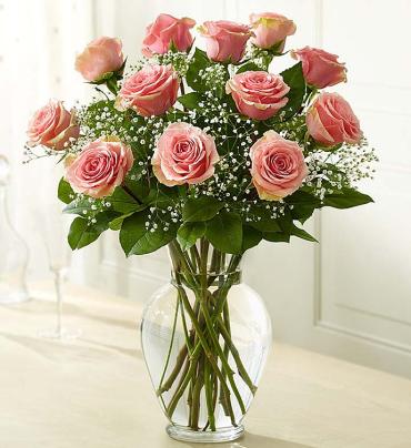 Rose Eleganceâ?¢ Premium Long Stem Pink Roses